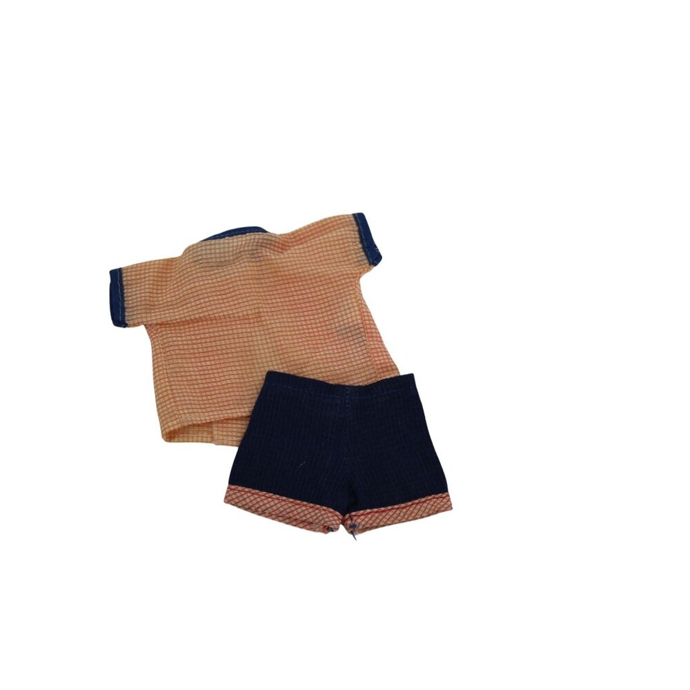 Ginger Doll Short Set Checked Blue Vintage 94265